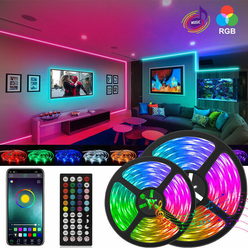 LED Strip Bluetooth Remote Lights TV Back Lights 5050 RGB For Bar Room