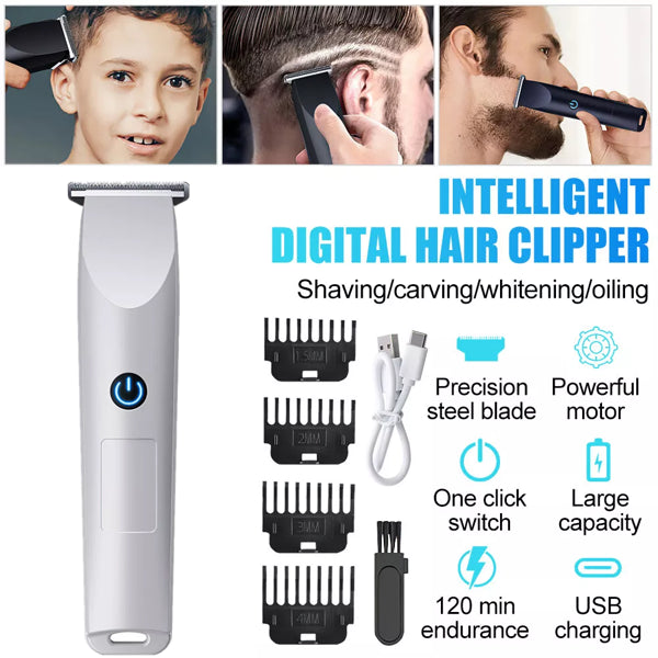 Men Pro Electric Hair Clippers Beard Trimmer Cutting Barber Shaving Machine White (Logistics Only For USPS.TK/TMEU Only For Self-pickup)